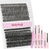 MayHug Individual Eyelashes Kit 40+50D 9-16mm Mixed Cluster Lashes Kit