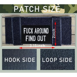 2 PCS FAFO Funny Tactical Embroidered Patch Hook and Loop Emblem Applique Badge Patch for Pouch,Bags,Vests,Hats,Armband,Pants,Clothes,Backpacks,Jeans,Jackets,Uniforms,Coat,Helmets,Biker