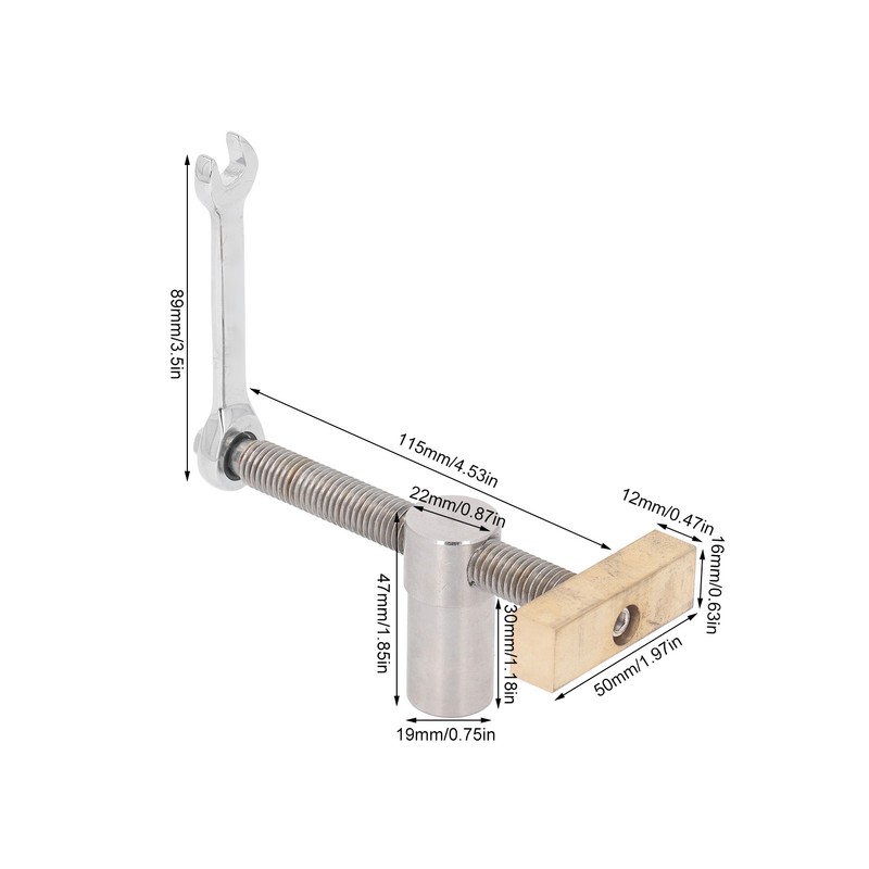 2Pcs Woodworking Desktop Clip Adjustable Workbench Fast Fixed Clamp Brass