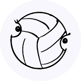 24 x 40mm Round 'Netball Character' Stickers (SK00041680)