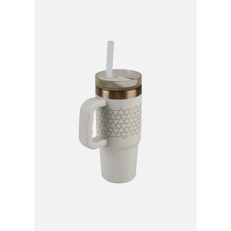 Ozark Trail 18 oz Insulated Stainless Steel Tumbler With Handle,Beige