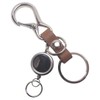 Highstyle Tochigi Leather & Mini Carabiner & Reel Key Holder,