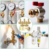 Brass Pipe Adapter, 6 Pieces 12 mm Barb x 3/4