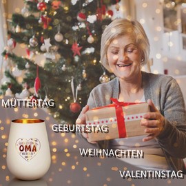 Grandma Gift, Lanterns, Mother's Day Gifts for Grandma, Birthday, Christmas, Lantern Glass for Grandmother from Granddaughter Grandson