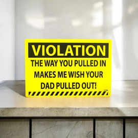 (25 Pack) Funny Parking Violation Prank Stickers – Hilarious Fake No Parking Tickets for Cars, Sarcastic Parking Fine Novelties, Large Hard to Remove for Idiots