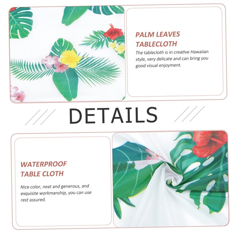Mikinona Tropical Palm Leaf Tablecloth Hawaiian Tablecloths Decorative Patterns