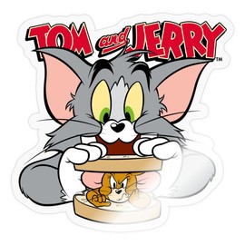 Spreadshirt Tom And Jerry Sandwich Stickers, 10 x 10 cm, Transparent Glossy