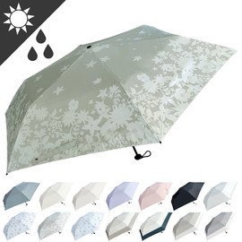 Folding Umbrella, UV Protection, 100 % Light Blocking, Foldable, For Both Sunny and Rainy Weather, Lightweight, 4.2 oz (120 g), Folding Parasol, Women's, Men's, UV Protection, Windproof, Water