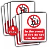 8-Pack In The Event Of Fire Do Not Use This