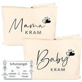 MKISHINE Gifts for Expectant Mother, Guardian Angel Keyring, Pregnant Mother Bag with Zip, Baby Shower Gifts for Mum Gift Set for Pregnant Women, Multiple colours, M