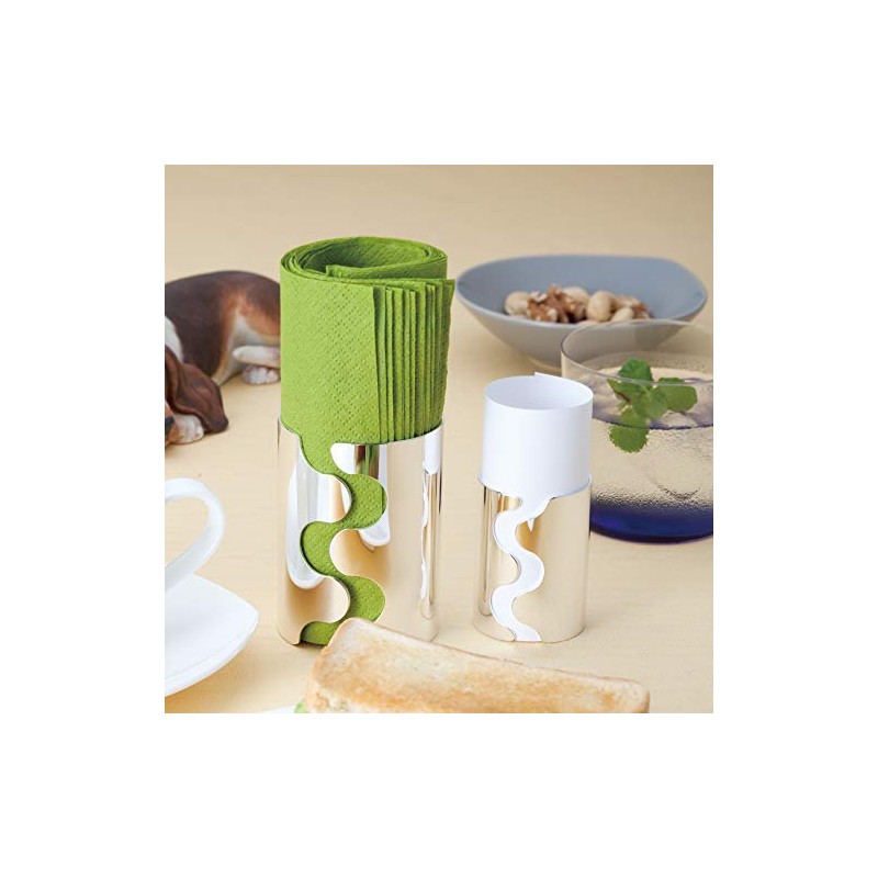 Sanpo Sangyo Tabletop Supplies Silver Napkin Stand Wave B 03335015