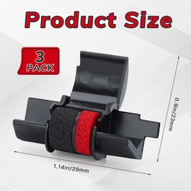 3 Pack IR40T Compatible Calculator Ribbon Replacement, Black & Red Compatible Ink Roller Compatible with Casio HR-100TM HR-170RC Canon P23-dhv CP13 Sharp EL-1801V (Individually Sealed)