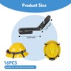 Dekeliy 6 Pcs Hard Hat Light Clips, Anti-Slip Stable Hardhat