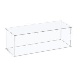 sourcing map Acrylic Display Case Plastic Box Cube Storage Box Clear Assemble Showcase 31x11x11cm for Collectibles