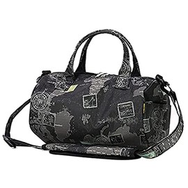 Hapitas Snoopy HAP0111 Mini Roll Boston Bag Shoulder Bag, PN43. Map Black