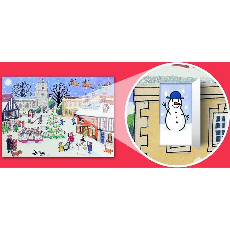 Alison Gardiner Pack of 4 Traditional Advent Calendar Cards -Christmas