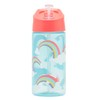 Smash Water Bottle 450ml -Light Blue Rainbow Design