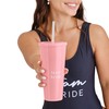 Ginger Ray Pink Team Bride Reusable Drinking Cup with Lid