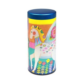 Akiko Kawabata Canister Can (Large) Diameter 2.9 x Height 6.1 inches (74 mm) x Height 6.1 inches (155 mm) Pegasus / Blue