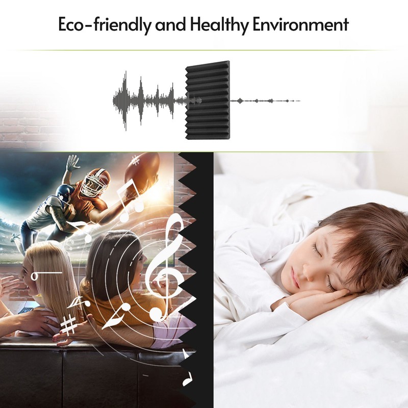 12pcs/pack Studio Foams Sound Insulation Foam Sound Absorbing Panels Soundproof