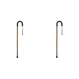 DMI Single Point Ice Walking Cane with Foam Grip Handle for Men and Women, Retractable Cane Tip for Ice and Show, Adjustable Height, Aluminum, Bronze