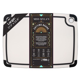 Pine Wood Composite Large Kitchen Cutting Board - Dishwasher Safe for Kitchen Prep