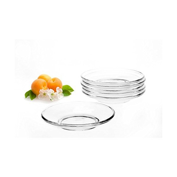 CRISTALICA Glass Plate Saucer for Tea Glass Spring 10.5 cm