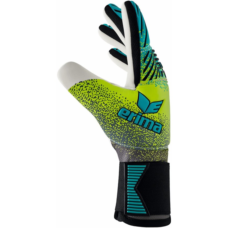 Erima Jugend Flex RD Robusto Goalkeeper Gloves, Petrol/Lime/Black, 7