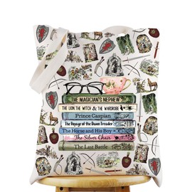 WZMPA Fantasy Realm Tote Bag Enchanted Land Inspired Gift Mystic Realm Shoulder Bag Imaginary Kingdom Merchandise, Narnia Book Tg, Large
