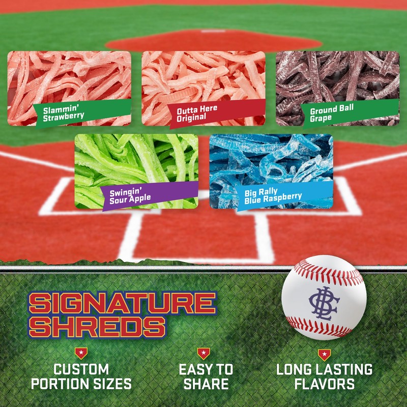 Big League Chew Bulk Baseball Gum Variety Pack - 5