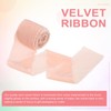 PATIKIL Light Pink Polyester Velvet Ribbon, 3 Inch x 3