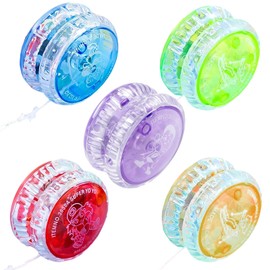 5 Pack Colorful Yoyo Set for Kids, Beginner-Friendly Responsive Yo-Yo Toys, Perfect for Learning Basic Tricks and 2A Style Play, Assorted Colors (Random)