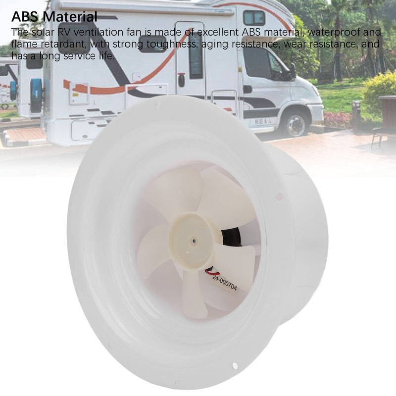 Solar Powered Vent Fan with Mounting Screws Ceiling Exhaust Ventilation