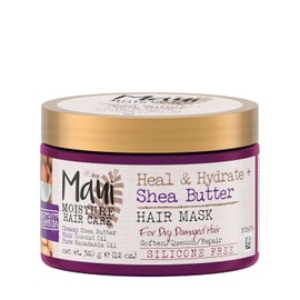 Maui Moisture, Heal & Hydrate + Shea Butter, Tratamiento Capilar, Mascarilla, Hidrata y Repara Cabello Dañado y Maltratado, Sin Parabenos, Manteca de Karité, 340 ml