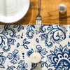 Artoid Mode Beige Floral Paisley Table Runner, Seasonal Spring Kitchen