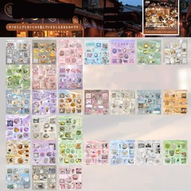 Alideco 30pcs Scrapbook Stickers Vintage Cakes Cuisine Desserts Sticker Book for Adults Sticker journaling Stickers for Scrapbooking (yueweijishi)