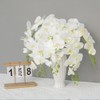 XZJMY 27.5" Artificial Phalaenopsis Flowers,Fake Orchid Stems,Faux Silk White Orchids