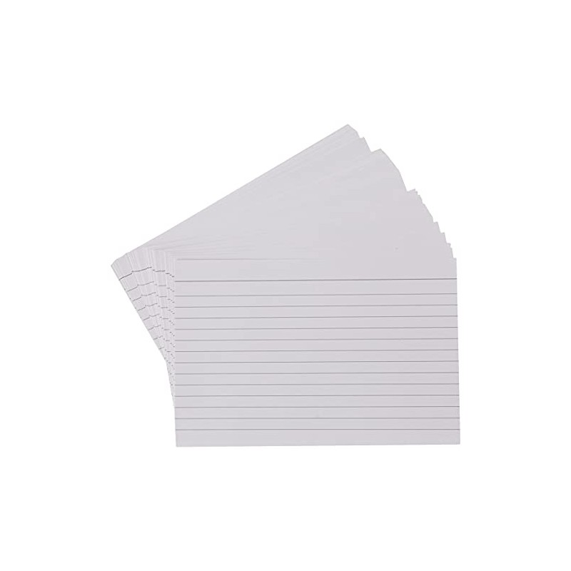 Q-Connect Record Card 152x102mm Ruled Feint White (100 Pack)