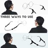 KAJUDA 4Pcs Adjustable Glasses Strap, Glasses Sport Strap Holder Sunglass