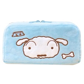 I Planning Crayon Shin-chan Boa Square Pouch Shiro H 3.9 x W 7.9 x D 2.6 inches (100 x 200 x 65 mm) k8616B
