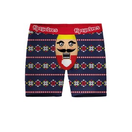 Tipsy Elves Divertidos calzoncillos tipo bóxer para hombre, diseño navideño de Funny Guys, Cascanueces Boxer Breifs (azul rojo), Medium