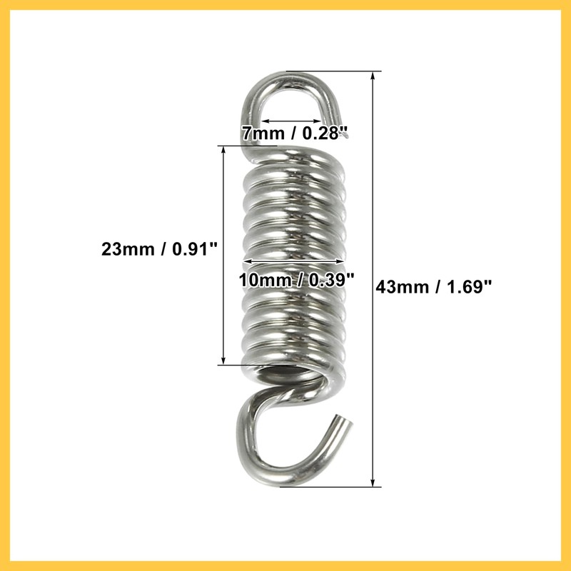 REPAIROCK Motorcycles Universal Exhaust Pipe Spring 43mm 1.7" Stainless Steel