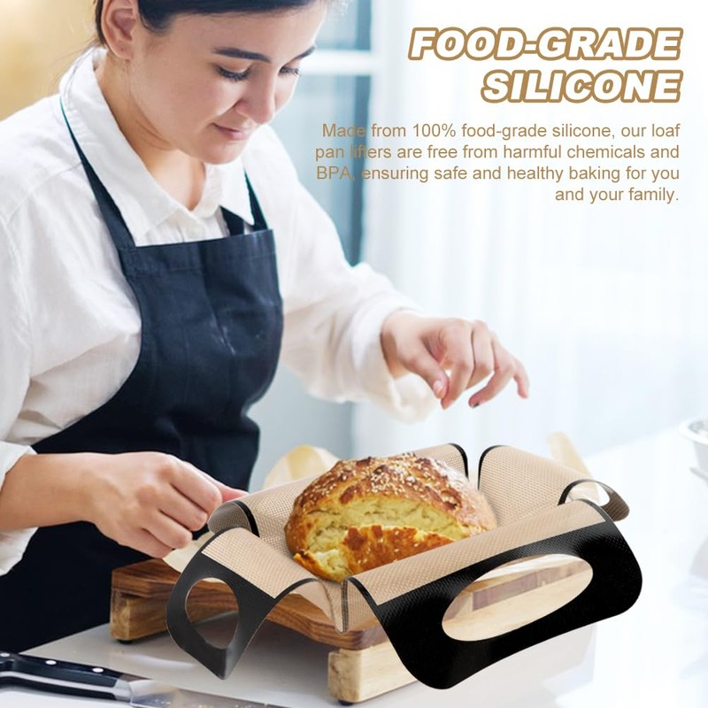 Silicone Bread Sling for Dutch Oven,2Pcs Non-Stick & Easy to