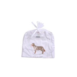 MUD PIE Baby Dog Breed Bodysuit and Bib Set, Aussie, 0-6 Months