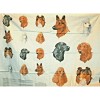AKC AMERICAN KENNEL CLUB DOG APPLIQUES PANEL COTTON FABRIC 34X44