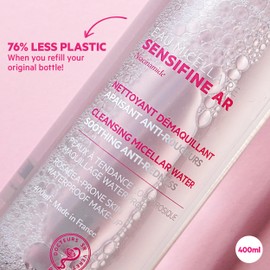 SVR SENSIFINE AR - Soothing Anti-Redness Micellar Water/Make-up Remover for Face, Eyes, Lips, Ultra-Mild No-Rinse Cleanser for Sensitive, Reactive, Rosacea-Prone Skin, 400ml- REFILL