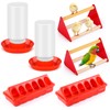 6 Pcs Chick Feeder and Waterer Kit with Chick Perch