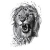 Nirbffo Large Size Tattoo Stickers Lion Tiger Wolf Transferable Tattoo