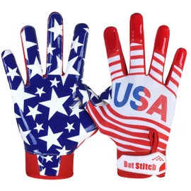Dot Stitch Football Gloves (USA, Adult Large)
