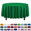 Exquisite 4-Pack Emerald Green Plastic Table Cloth - 84-Inch Round